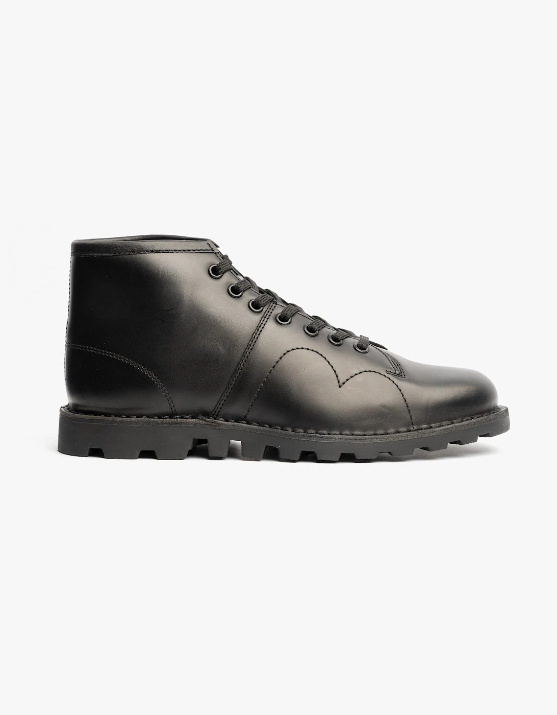 Grafters Unisex Leather Monkey Boots Black
