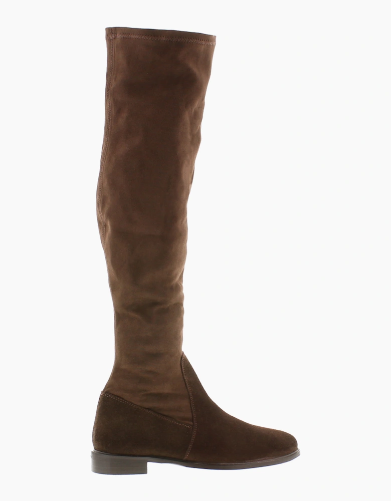 Apache Womens Long Boots Roxie Side Zip Fastening chocolate UK Size