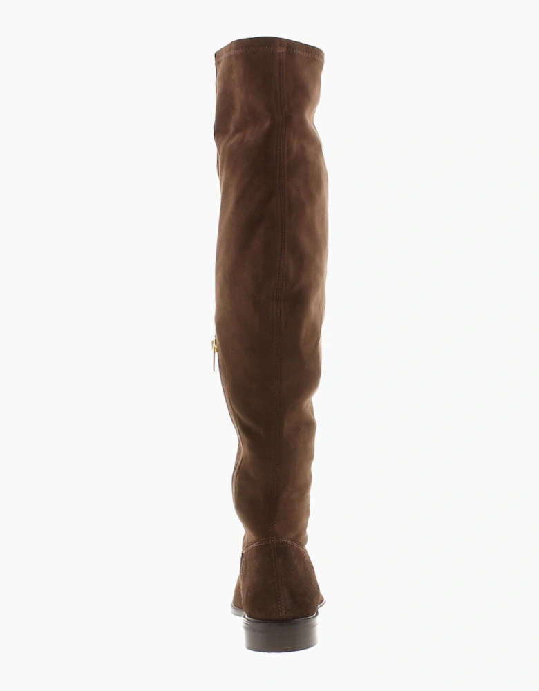 Apache Womens Long Boots Roxie Side Zip Fastening chocolate UK Size