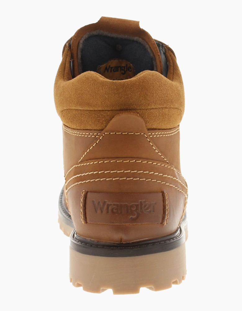 Wrangler Mens Smart Boots Yuma Mid Leather tan UK Size