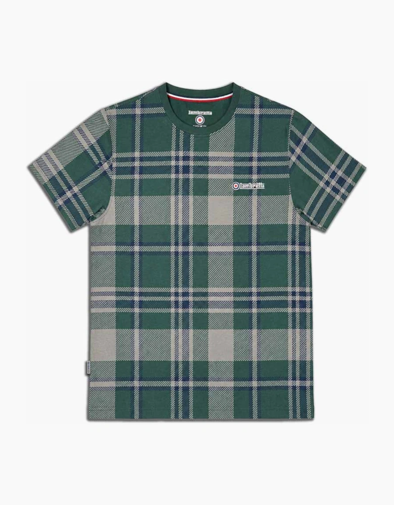 Lambretta Mens Tartan Check Short Sleeve T-Shirt