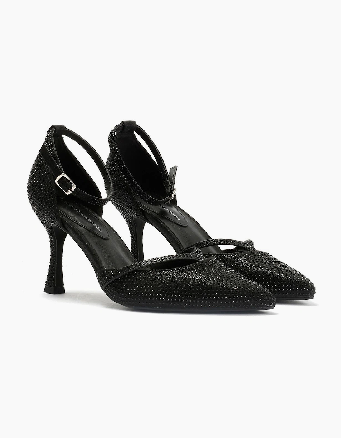 French Connection Nina Rhinstone Stilleto Women's Black Heels