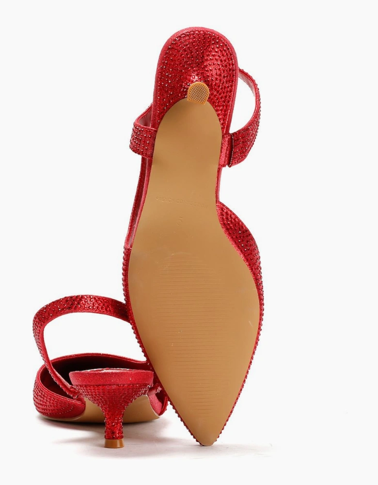 French Connection Venus Women's Red Kitten Heels