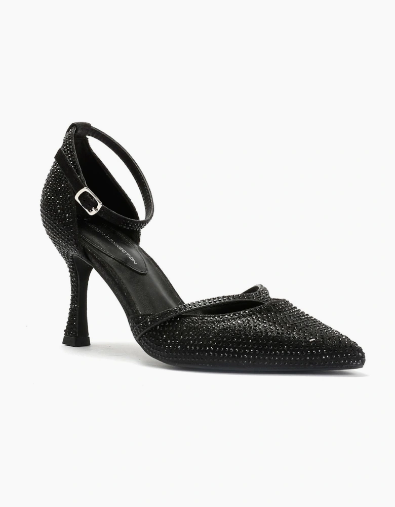 French Connection Nina Rhinstone Stilleto Women's Black Heels