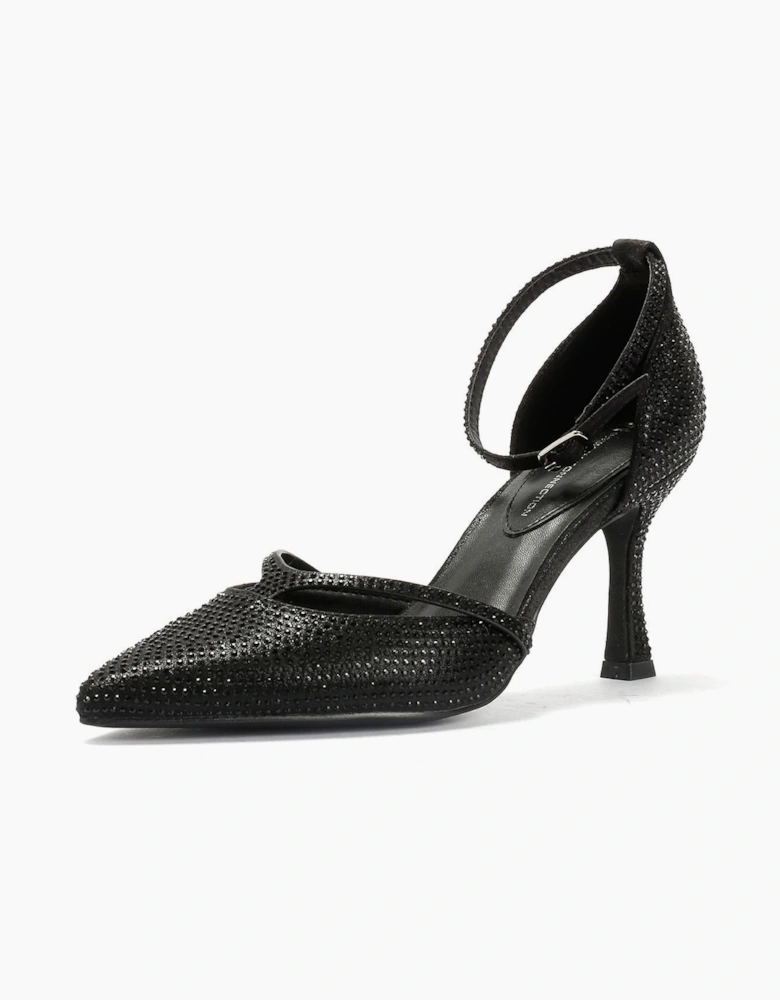 French Connection Nina Rhinstone Stilleto Women's Black Heels
