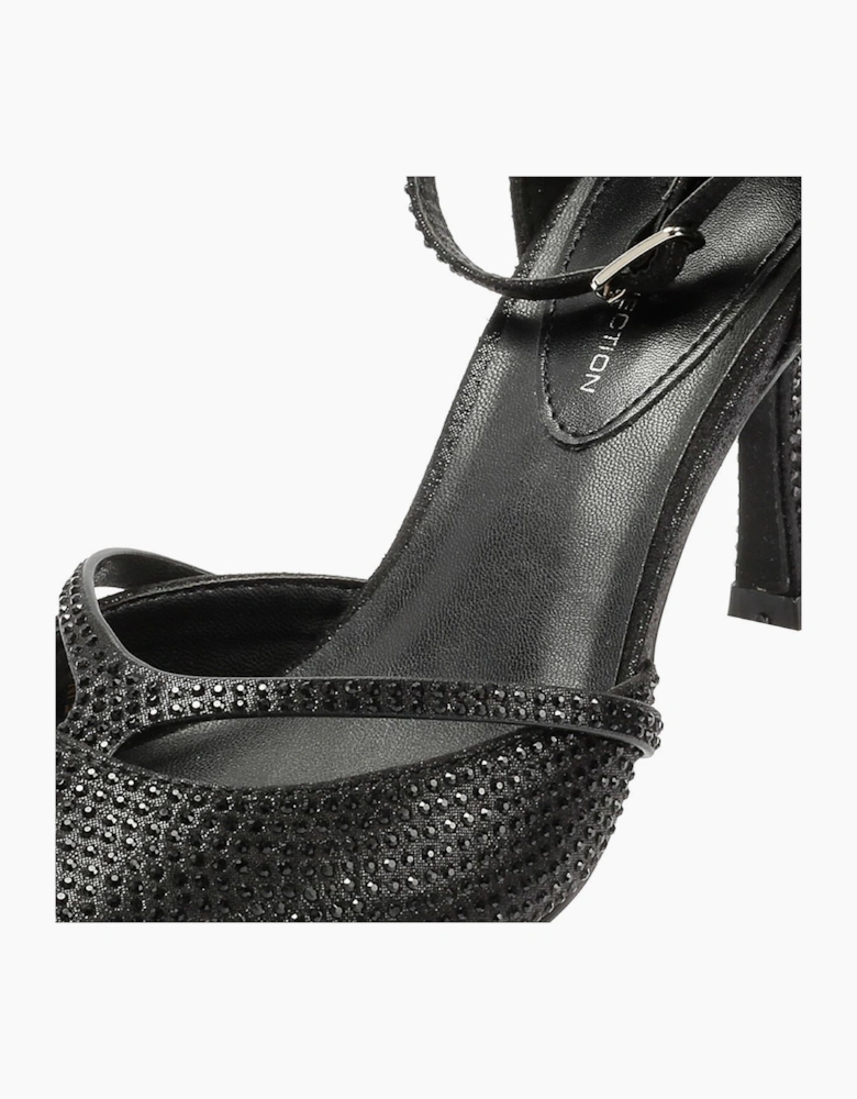 French Connection Nina Rhinstone Stilleto Women's Black Heels