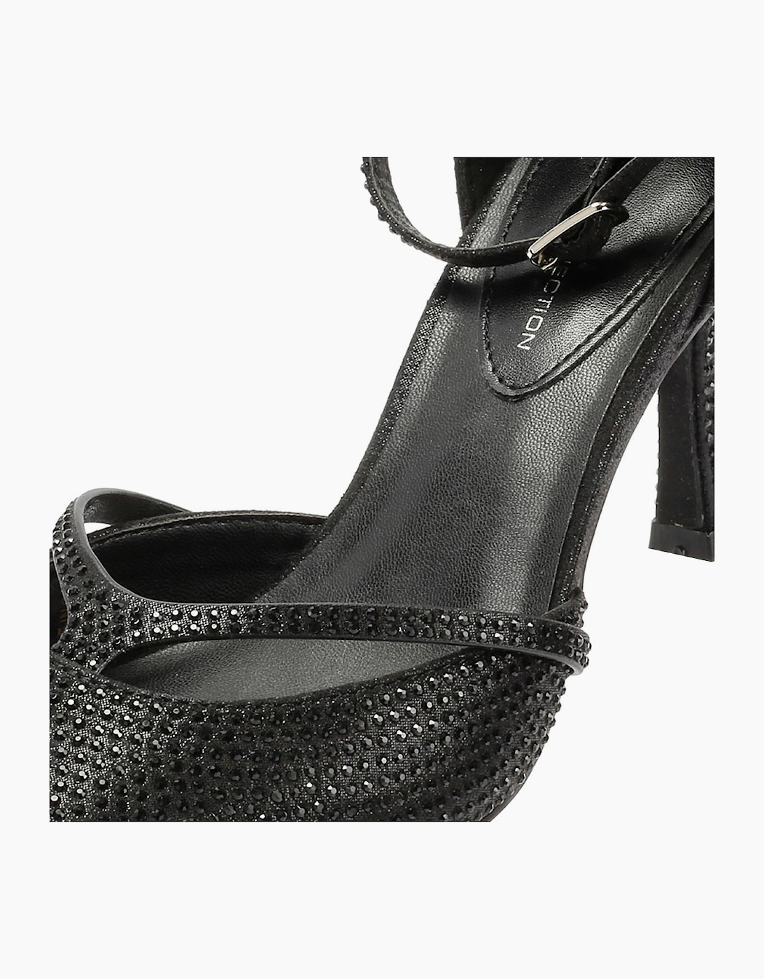 French Connection Nina Rhinstone Stilleto Women's Black Heels