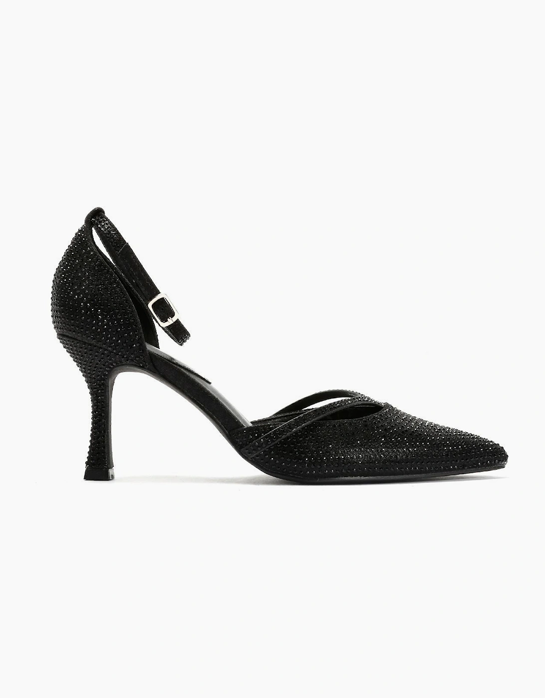 French Connection Nina Rhinstone Stilleto Women's Black Heels