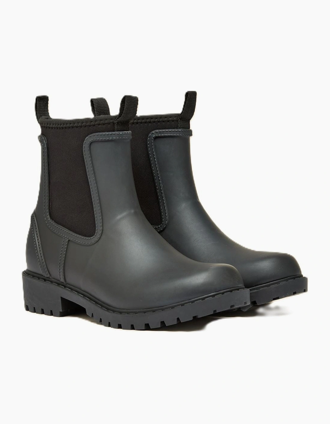 Joules Oakfield Rubber Women's Black Wellington Chelsea Boots