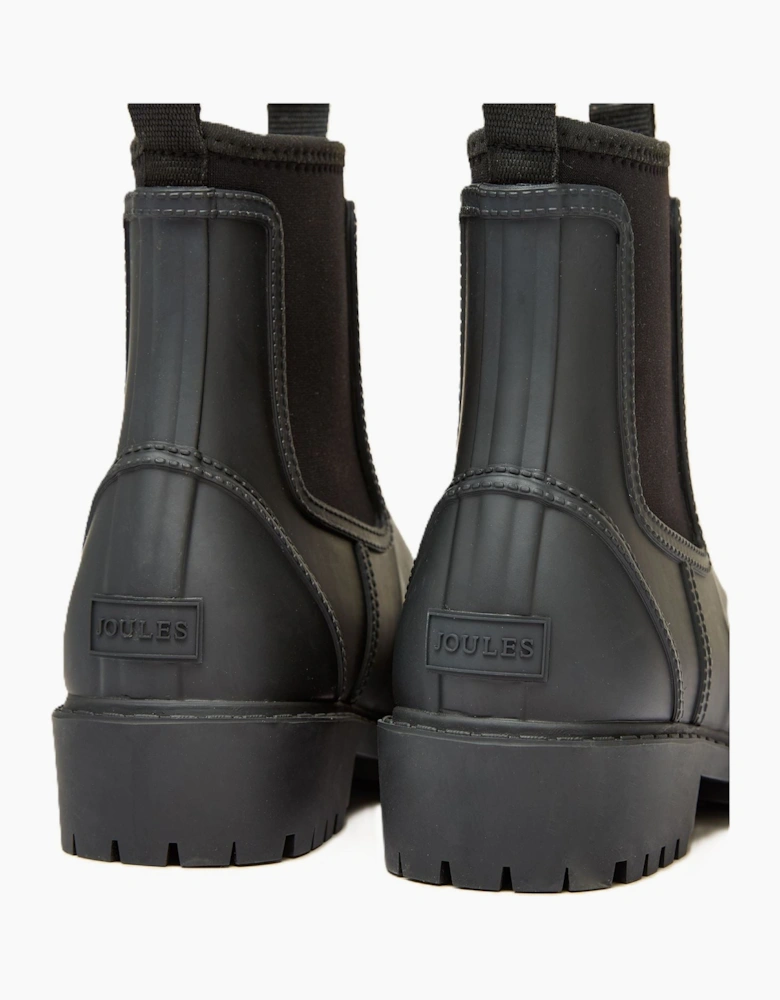 Joules Oakfield Rubber Women's Black Wellington Chelsea Boots