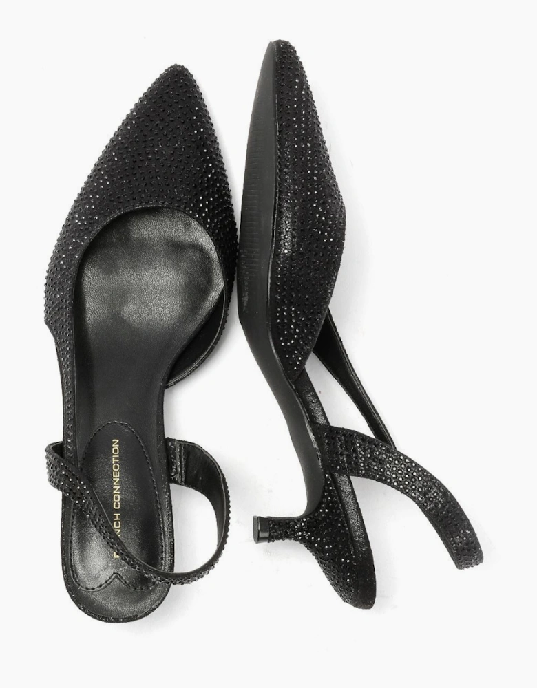 French Connection Venus Women's Black Kitten Heels