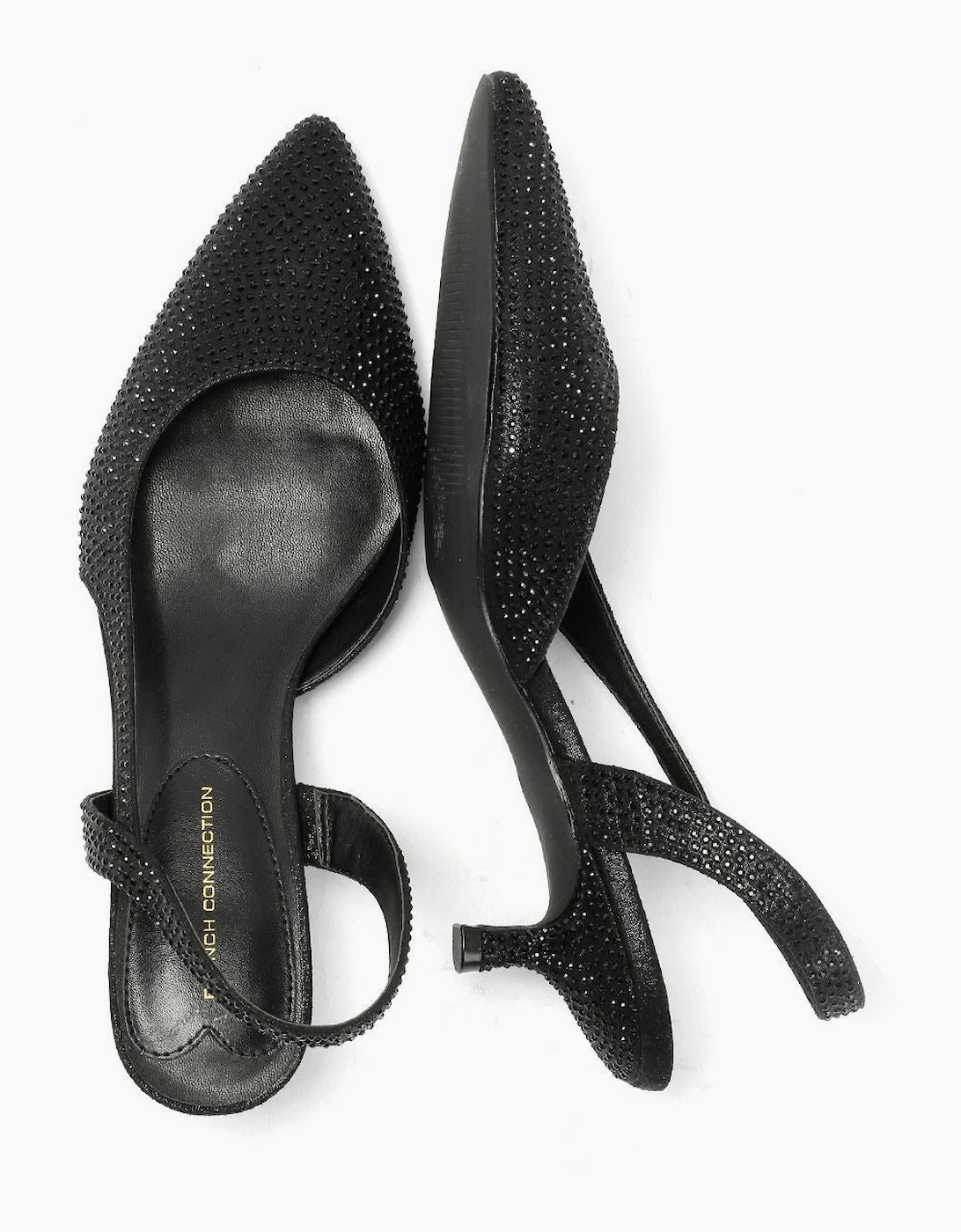 French Connection Venus Women's Black Kitten Heels