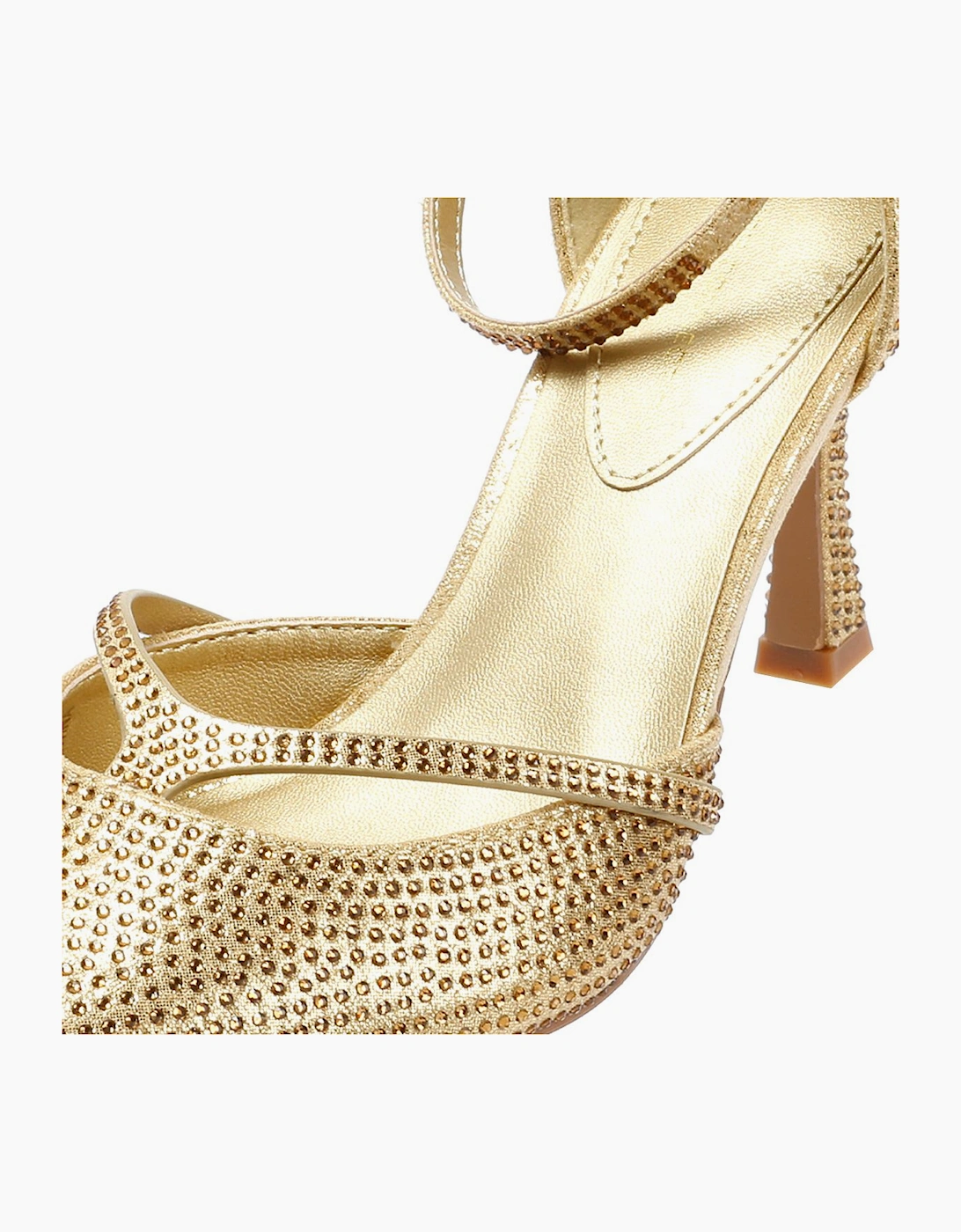 French Connection Nina Rhinstone Stilleto Women's Gold Heels