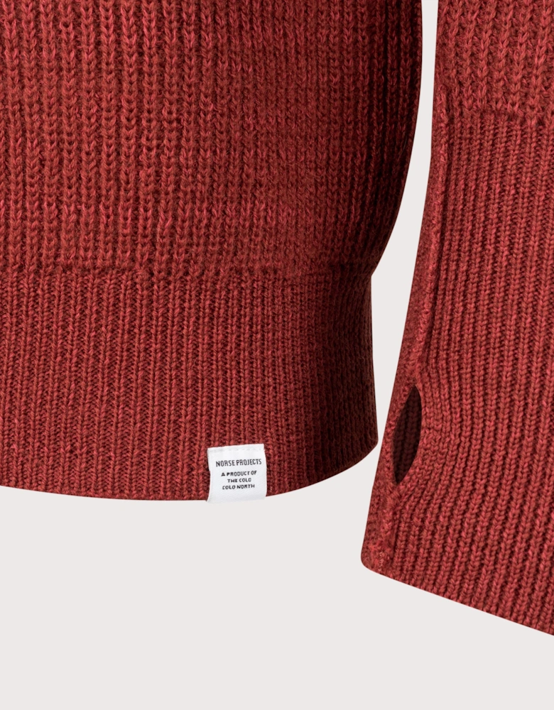 Henning Cotton Wool Rib Knit Jumper