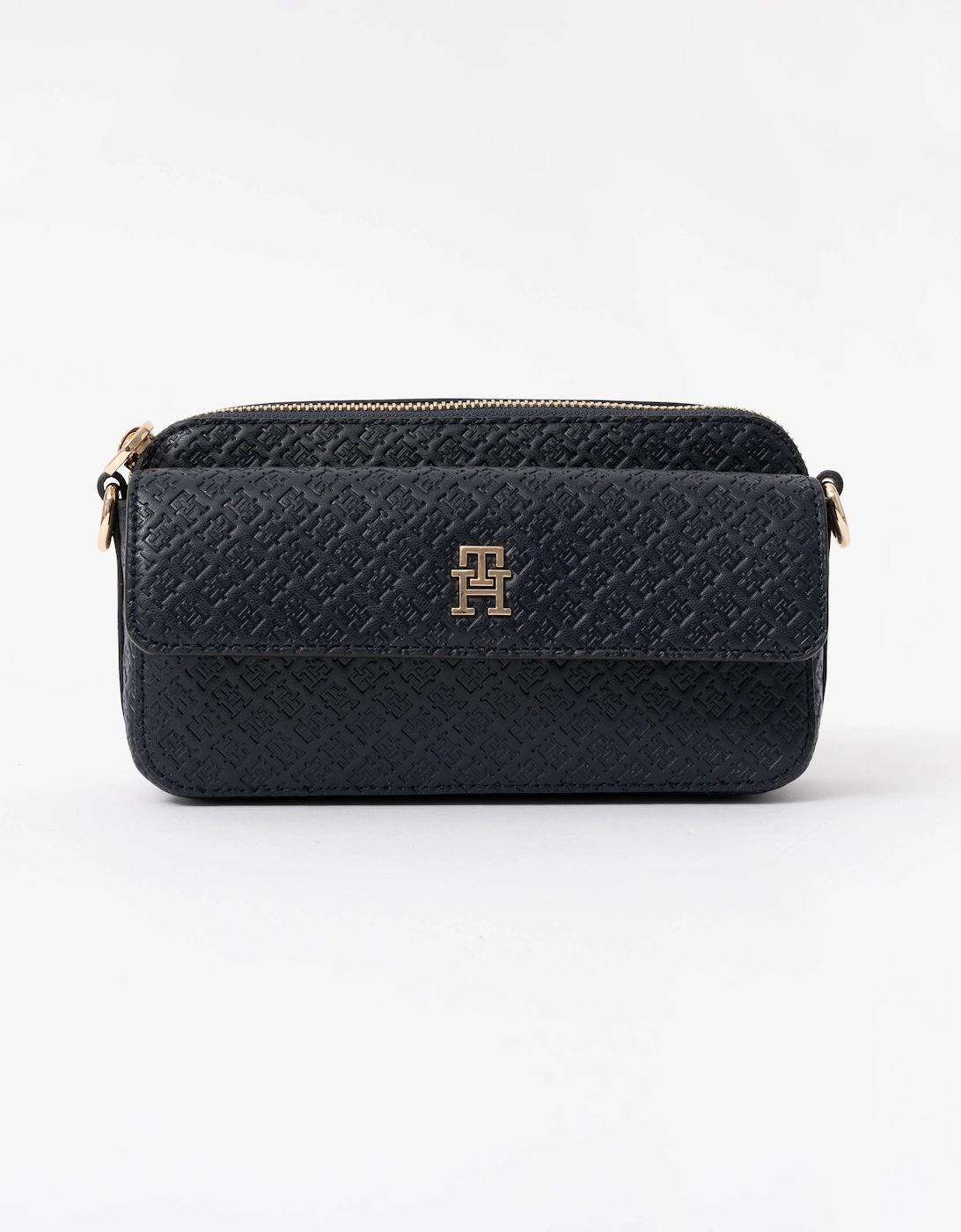 Tommy Hilfiger TH Icon Womens Mono Print Camera Bag - Space Blue