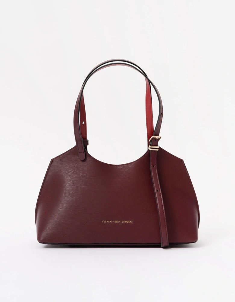 Tommy Hilfiger TH Modern Womens Mini Tote - Oxblood