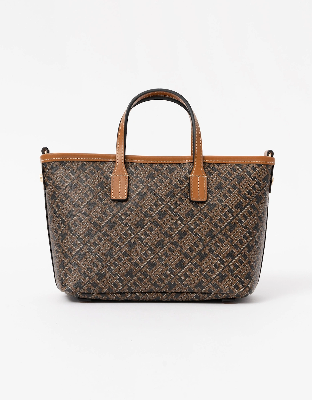 Tommy Hilfiger TH Monoplay Womens Mono Print Mini Tote Bag - Black Mix