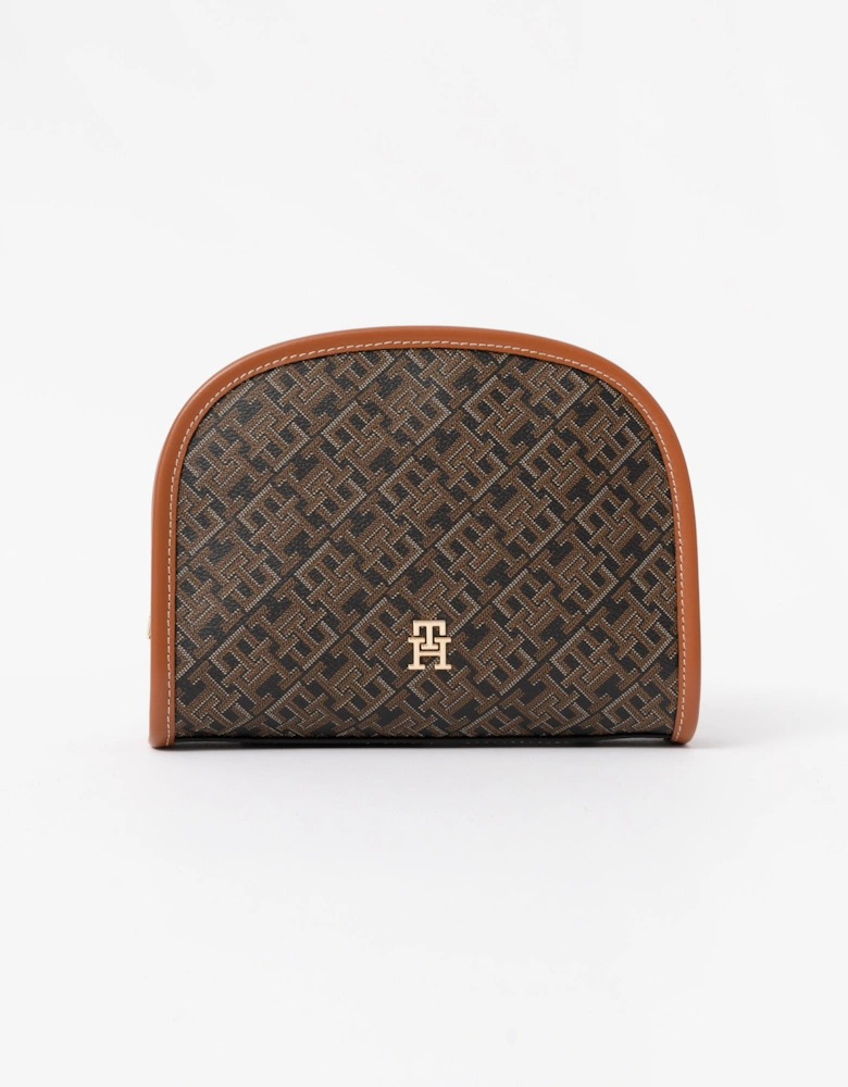 Tommy Hilfiger TH Icon Womens Mono Print Washbag - Black Mix