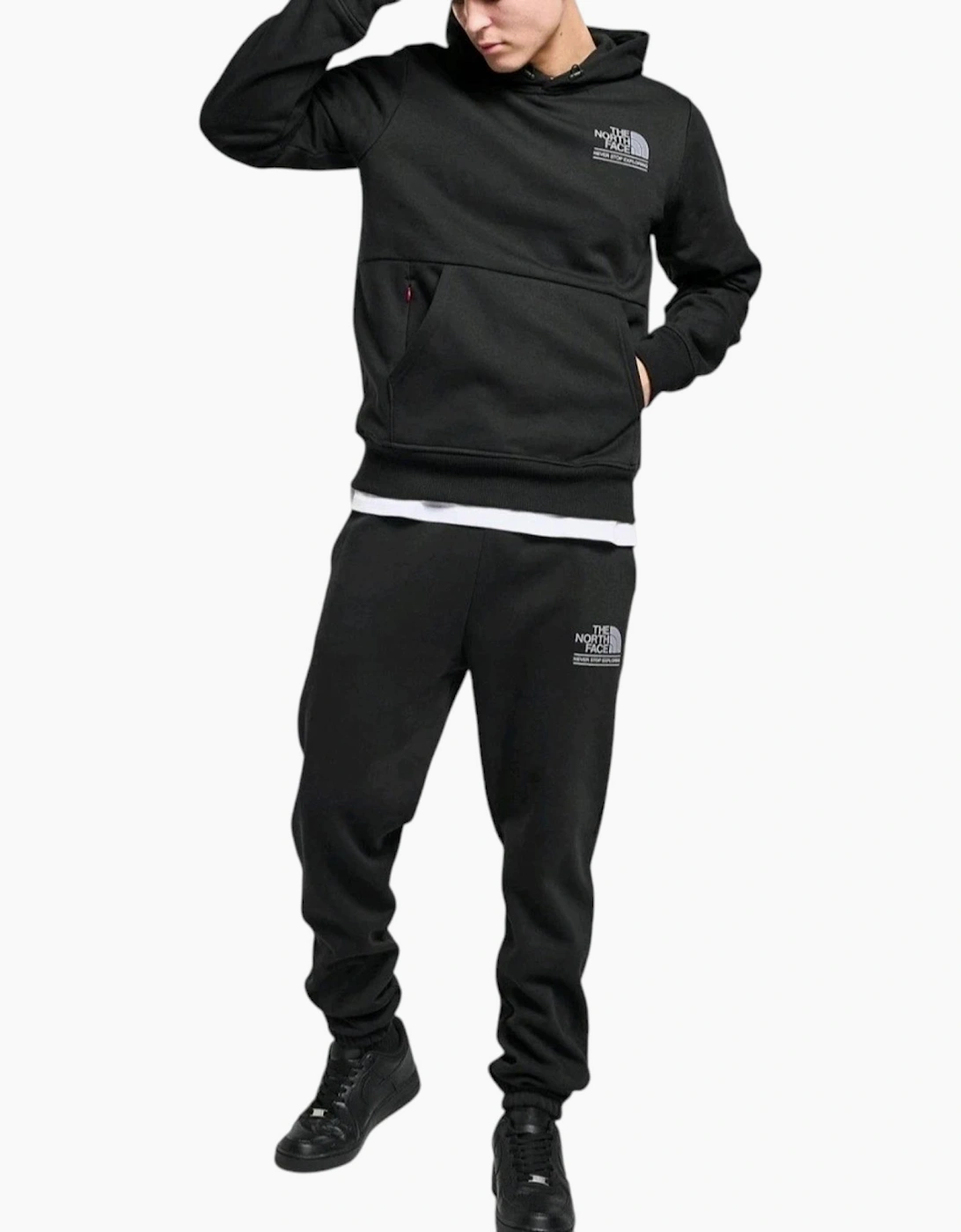 The North Face Mens Tracksuit Changla Hoodie Fleece Jogger Sportswear Black