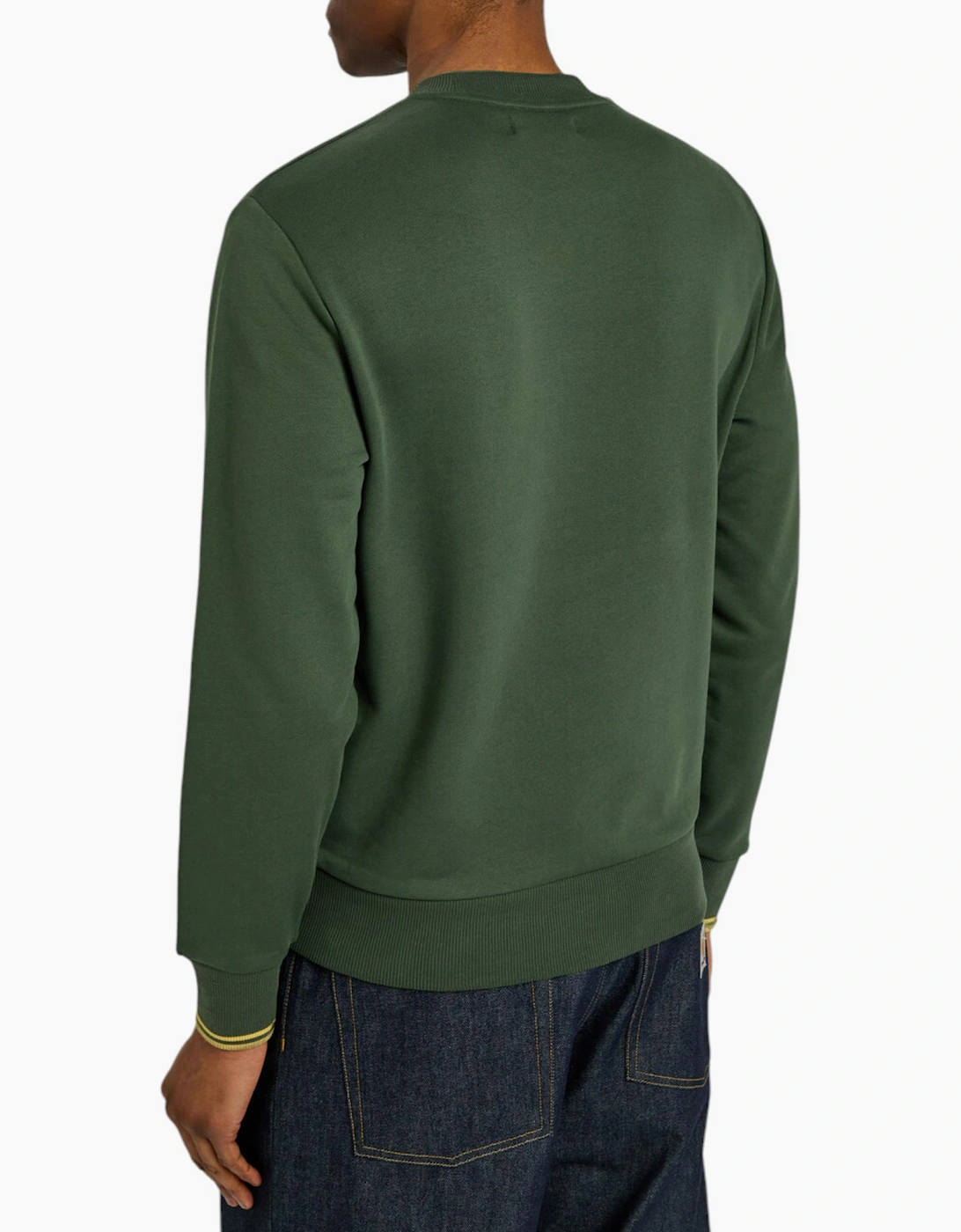 Fred Perry Mens Crew Neck Sweatshirt Embroidered Logo Pullover Cotton