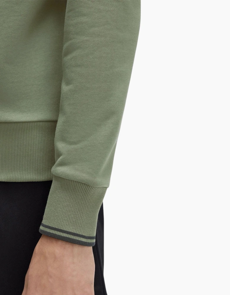 Fred Perry Mens Crew Neck Sweatshirt Embroidered Logo Pullover Cotton