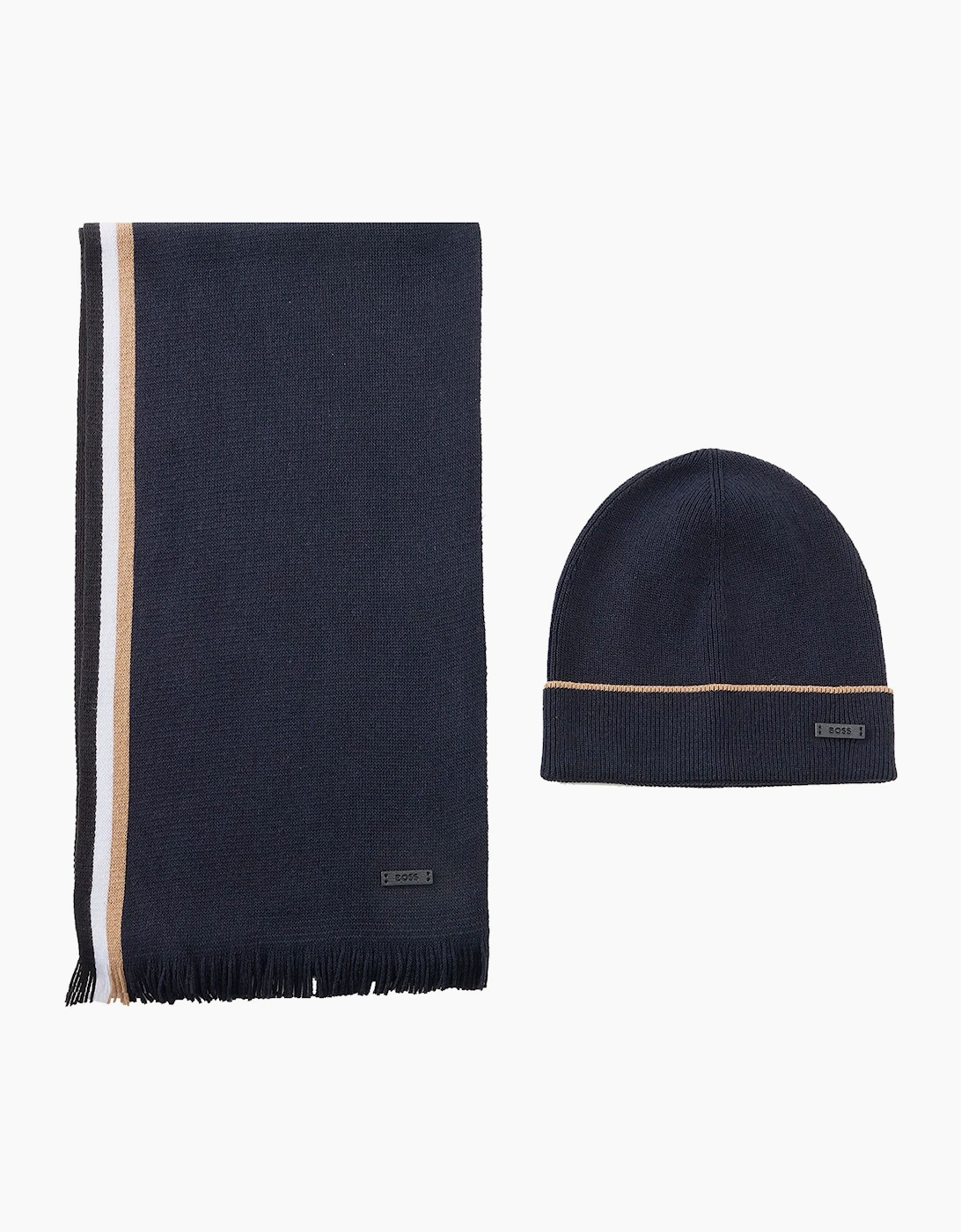 Boss Black BOSS HENZO KNITTED SCARF DARK BLUE