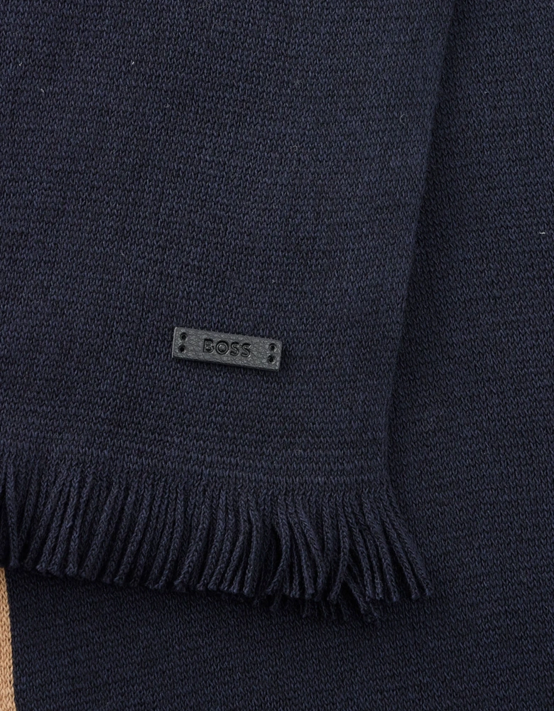 Boss Black BOSS HENZO KNITTED SCARF DARK BLUE