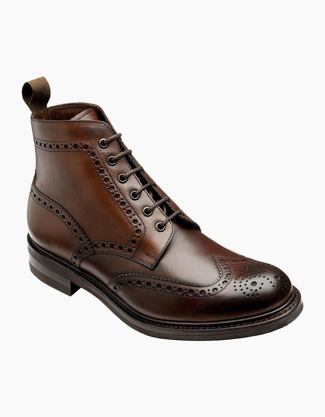 LOAKE BEADLE CALF LEATHER BOOT SEARED MAHOGANY