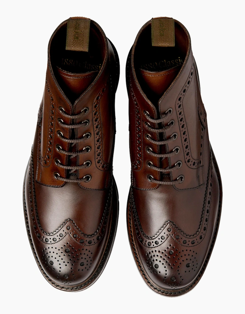 LOAKE BEADLE CALF LEATHER BOOT SEARED MAHOGANY