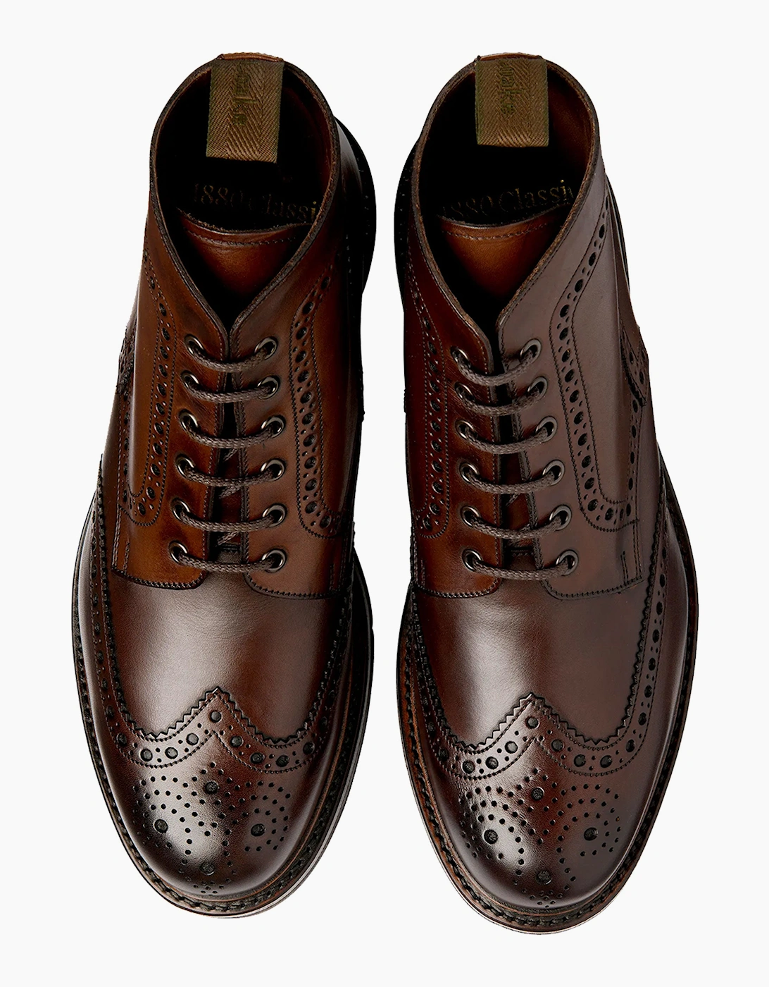 LOAKE BEADLE CALF LEATHER BOOT SEARED MAHOGANY