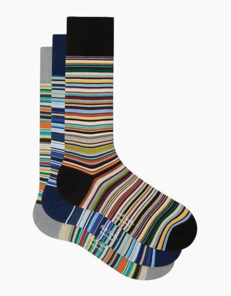 Paul Smith  Signature Stripe 3 Pack Socks 1a Mix