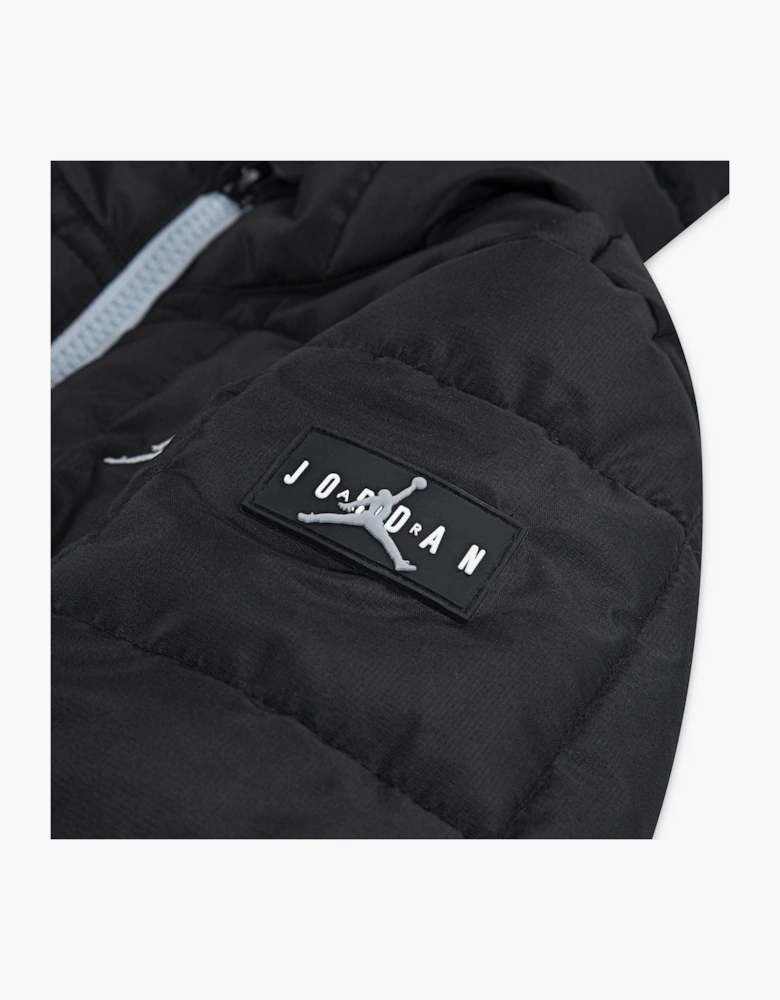 JORDAN BLACK PUFFER COAT 95F009