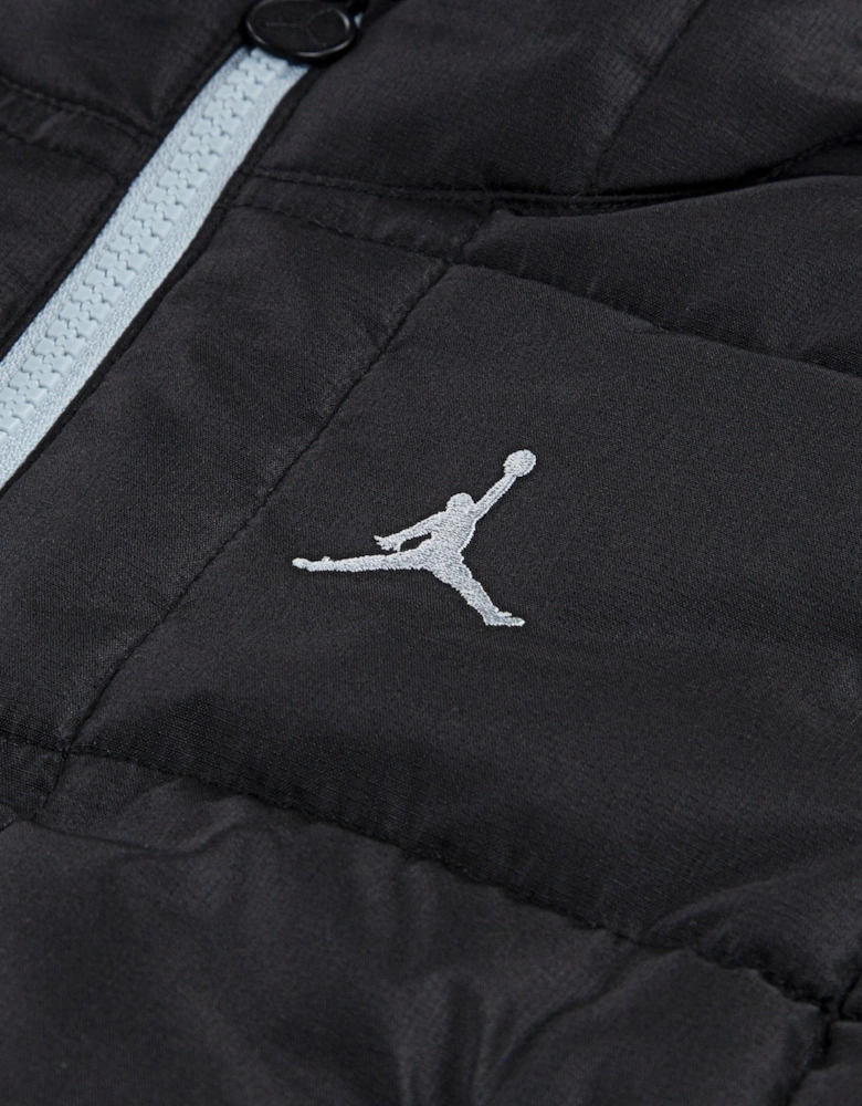 JORDAN BLACK PUFFER COAT 95F009