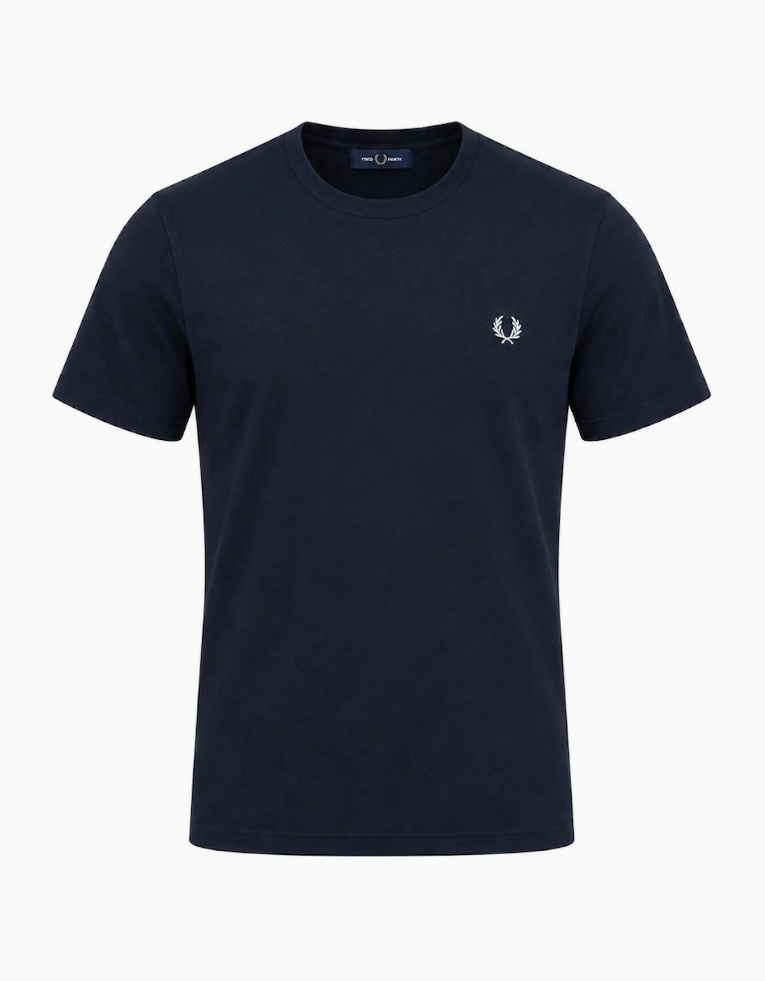 Fred Perry Men's Navy T Shirt Ringer Crew Neck Short Sleeve Summer Tee - Size 38 - Image 10