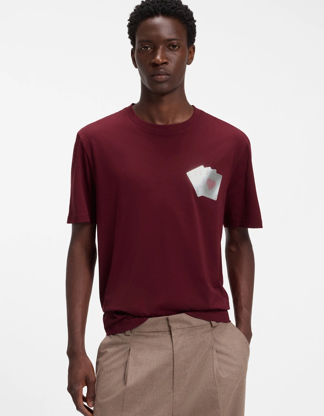 HUGO Dahr T-Shirt 654 Dark Pink