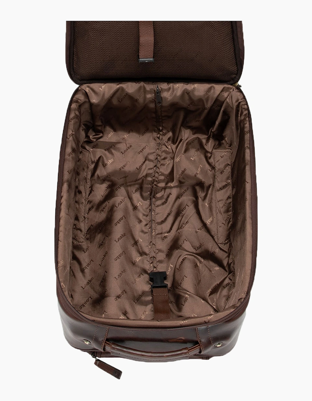 Loake Paris Brown Leather Wheeled Suitcase Brown Leather