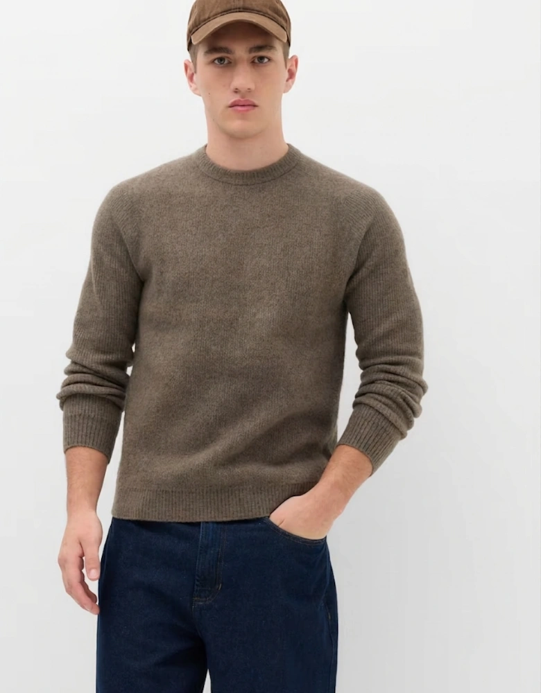 M&S Mens Supersoft Crew Neck Jumper with Wool Regular Fit Long Sleeve Sweatshirt