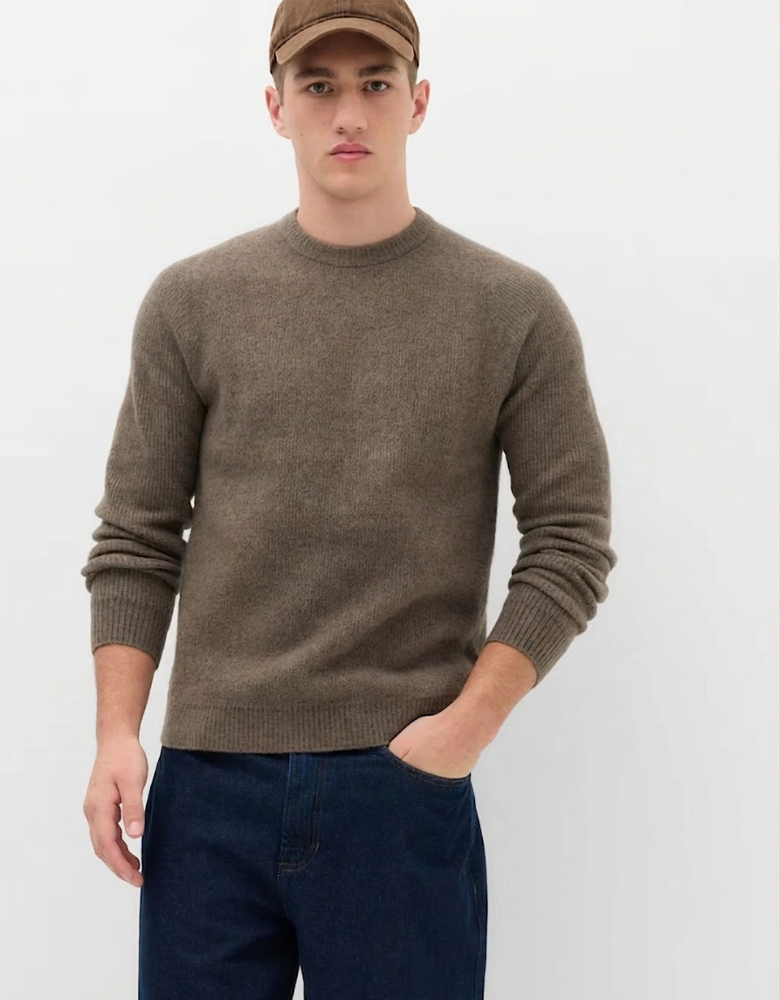 M&S Mens Supersoft Crew Neck Jumper with Wool Regular Fit Long Sleeve Sweatshirt