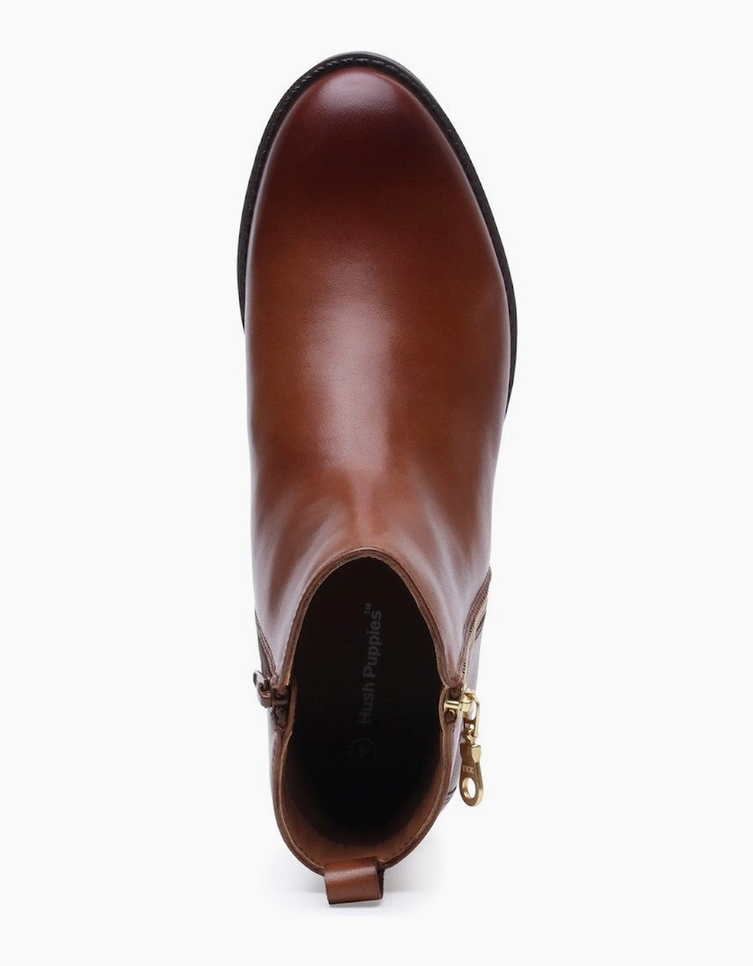 Hush Puppies Perry Zip Boot Womens Ankle Boots Tan