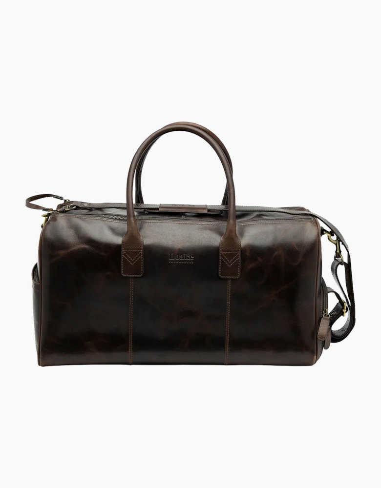 LOAKE DEVON OVERNIGHT BAG DARK BROWN