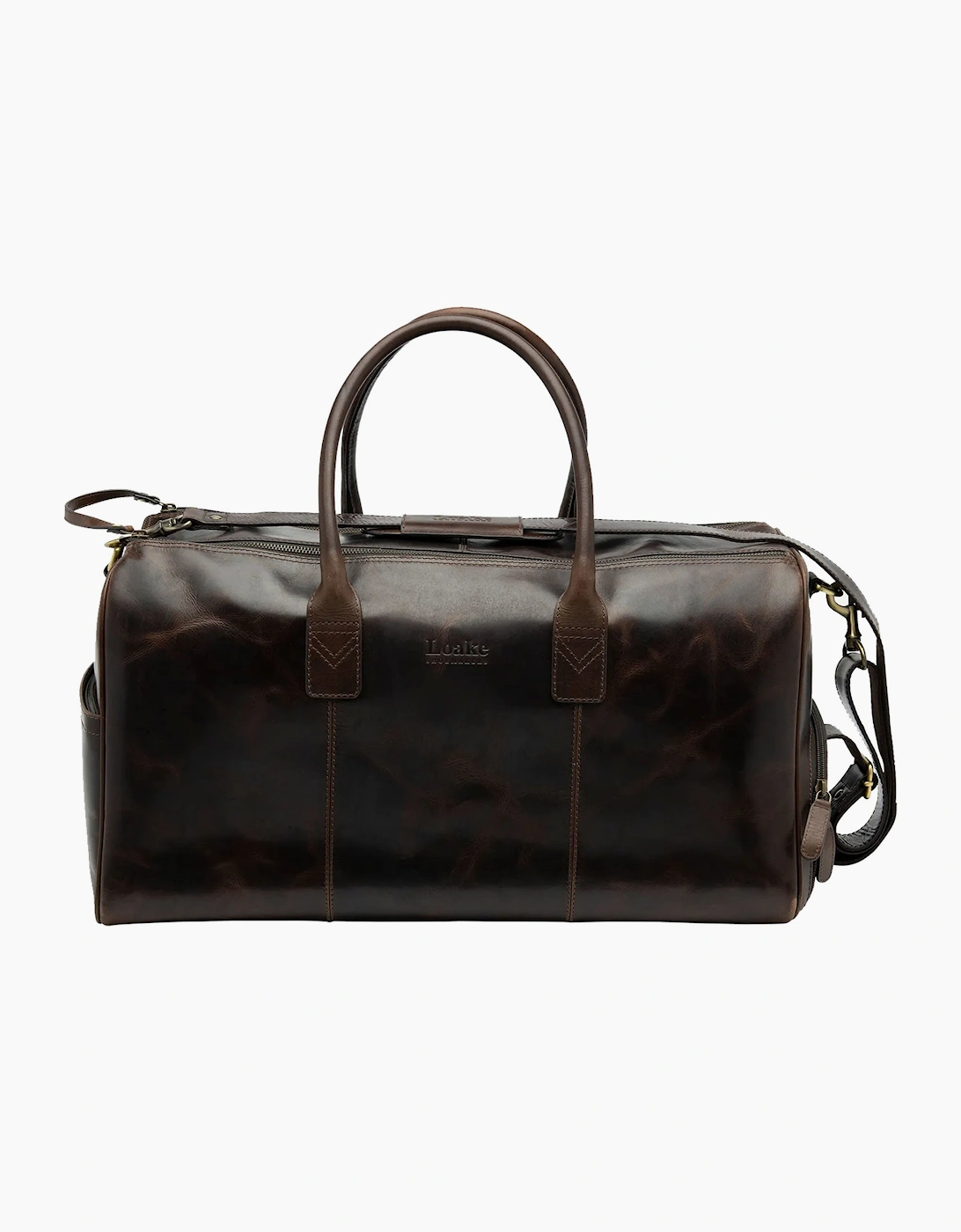 LOAKE DEVON OVERNIGHT BAG DARK BROWN