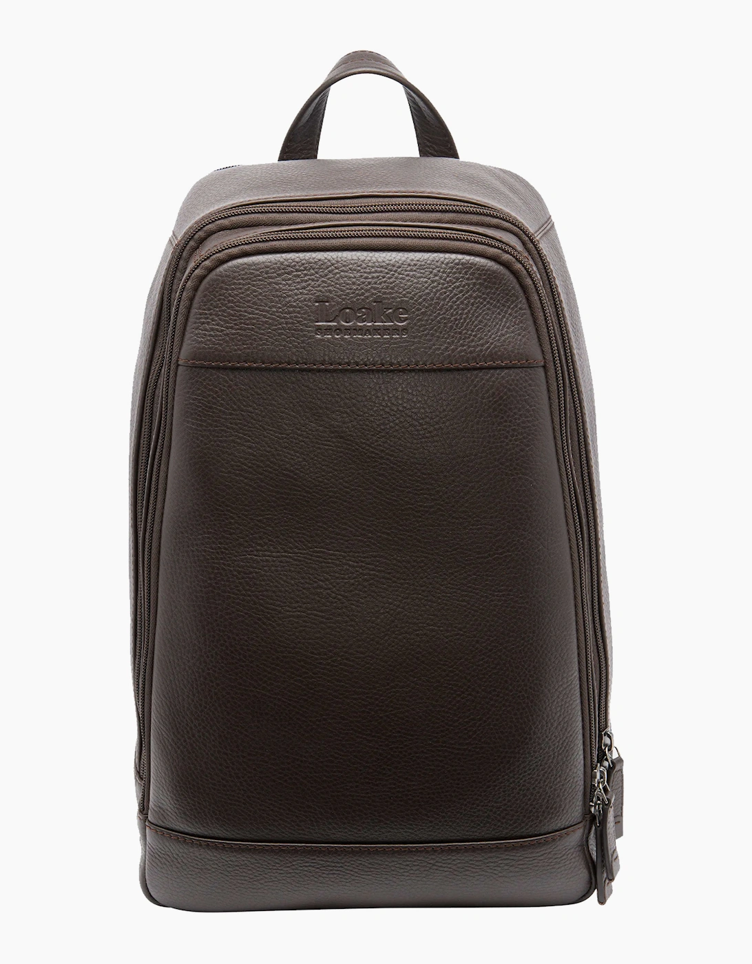 LOAKE FLIGHT RUCKSACK DARK BROWN GRAIN
