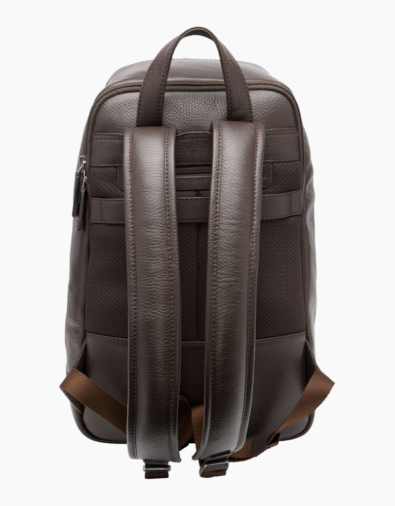 LOAKE FLIGHT RUCKSACK DARK BROWN GRAIN
