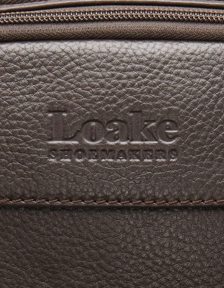 LOAKE FLIGHT RUCKSACK DARK BROWN GRAIN