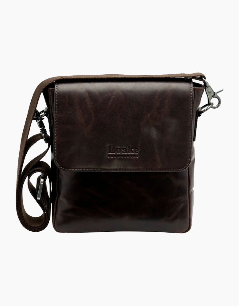 LOAKE STRATFORD MAN BAG BROWN VEG TANNED