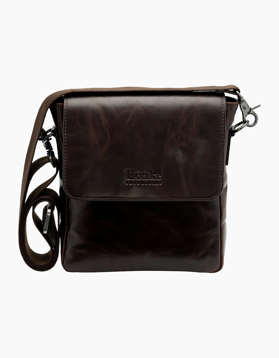 LOAKE STRATFORD MAN BAG BROWN VEG TANNED