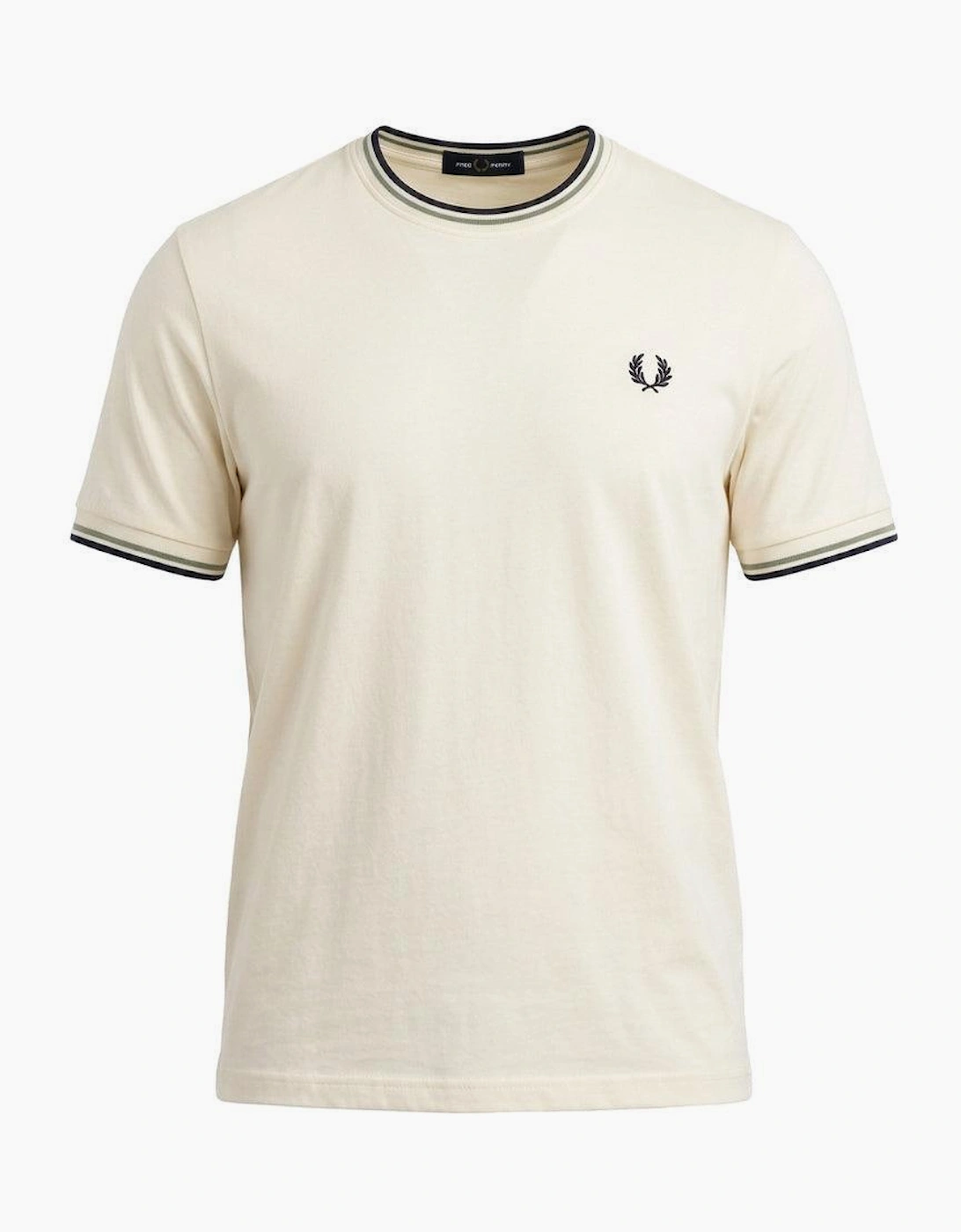 Fred Perry Twin Tipped T-Shirt Ecru/Seagrass/Dark Airforce
