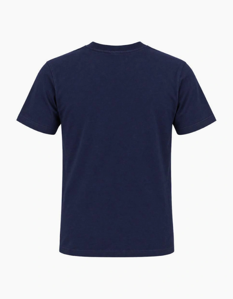 Sergio Tacchini Master Crew Neck T-Shirt Navy/White Tonal