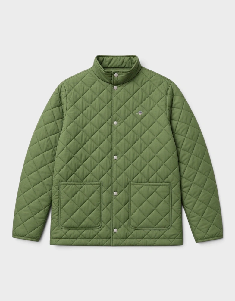 Logo Quilted Jacket Country Green