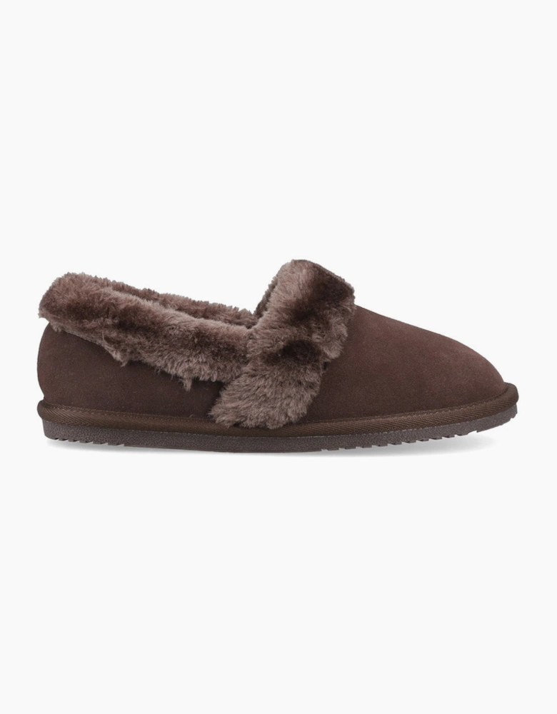 Hush Puppies Ariel Womens Full Slippers Chocolate